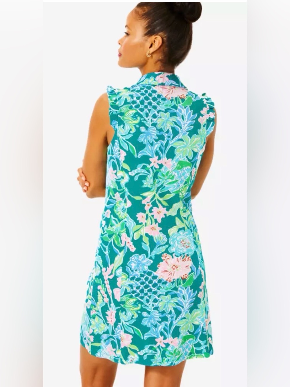 Lilly Pulitzer Silvia Seek And Sea Women's Sleeveless Golf Dress - Picture 2 of 5